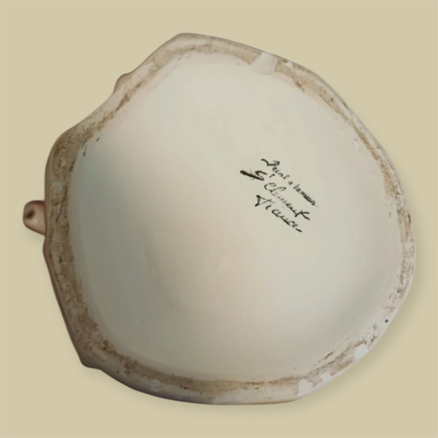 Saint Clement France rare majolica pitcher Art Nouveau