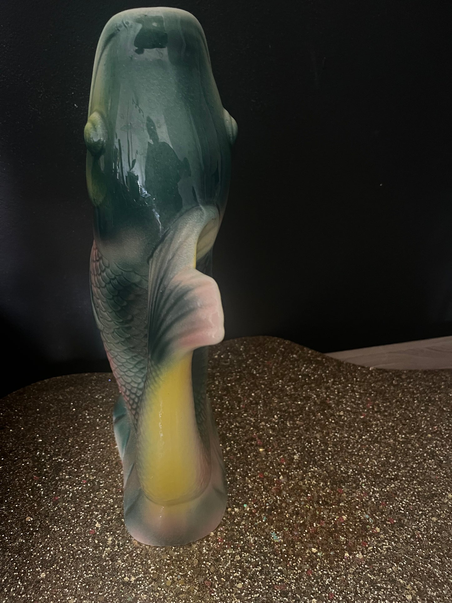 Saint Clement France rare majolica fish pitcher Art Deco period
