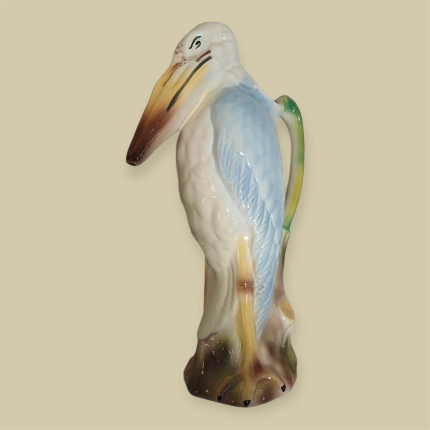 Saint Clement France rare majolica pitcher Art Nouveau