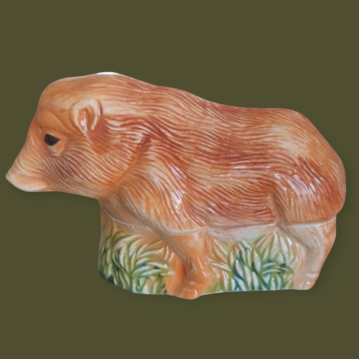 Small faience tureen Michel Caugant collectible - schade