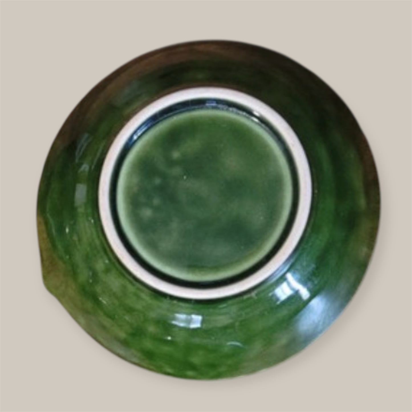 Set of 4 vintage cabbage bowls portugese glazed faience