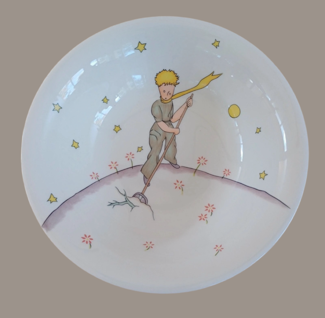 Gien Le Petit Prince vintage faience cereal bowl