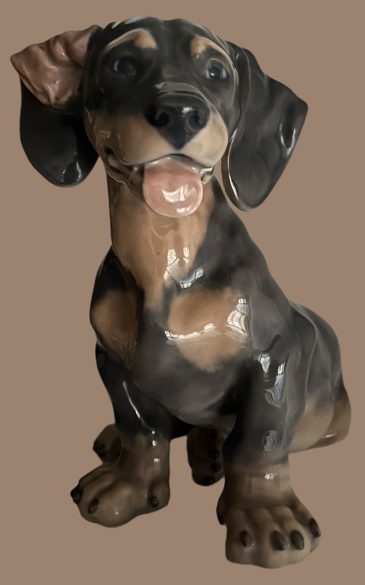 Antique porcelain Dachshund figurine Royal Copenhagen