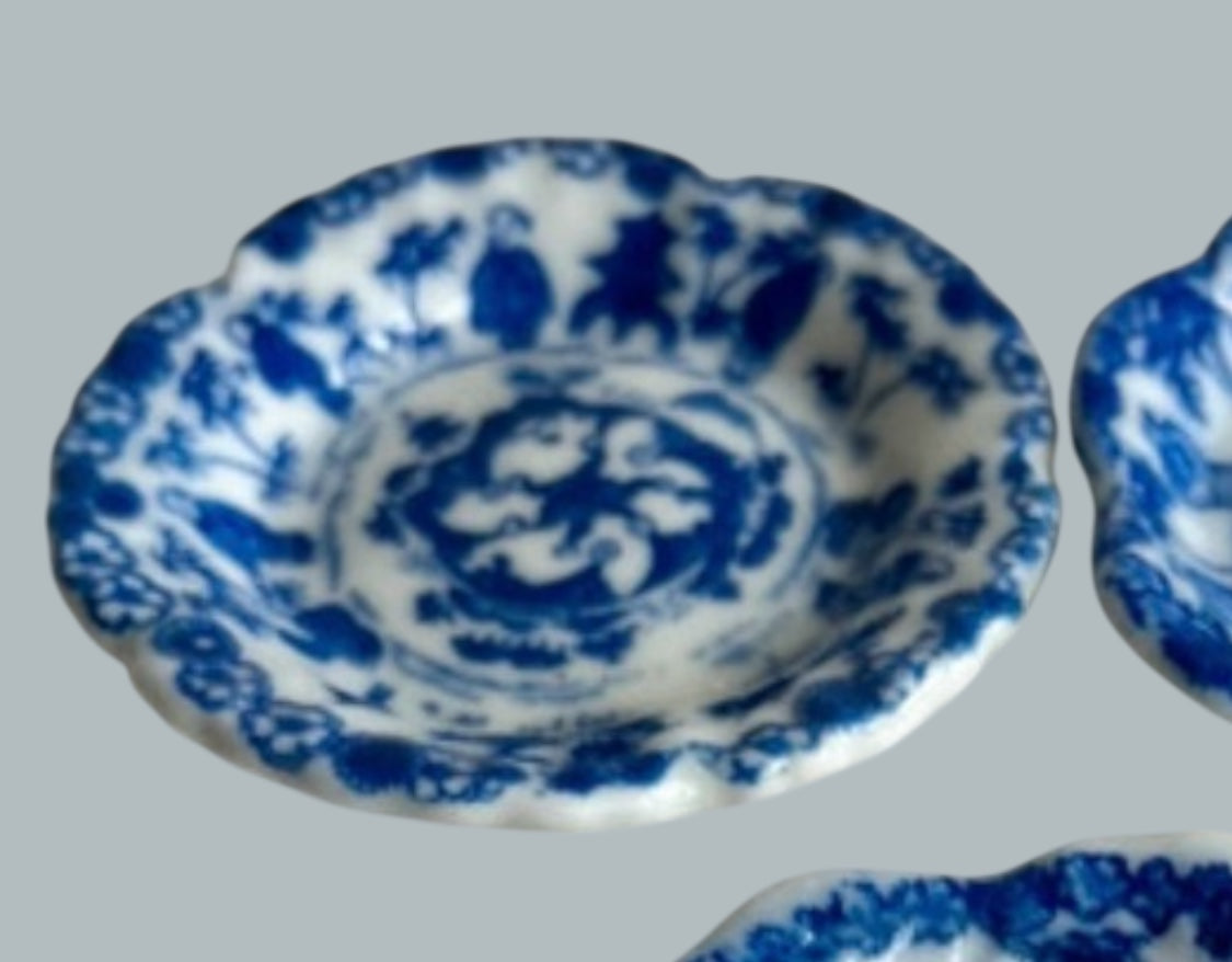 Set of 3 antique Chinese saucers