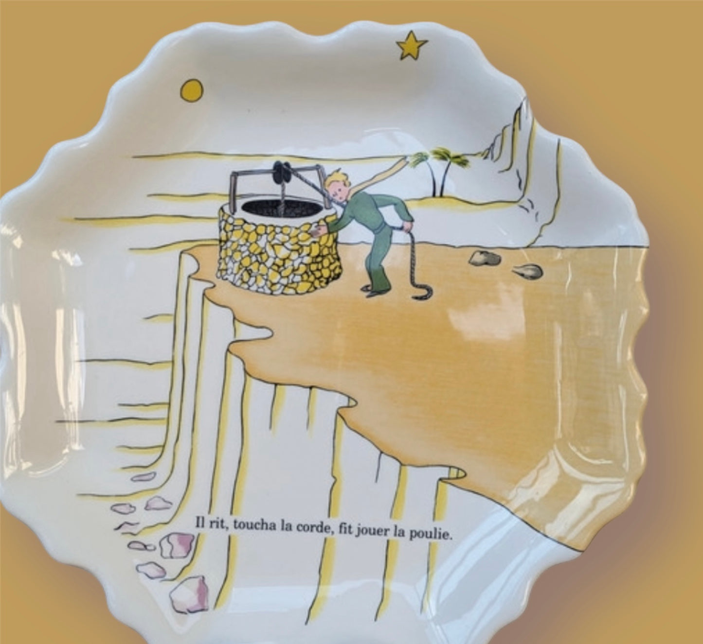 Gien France Le petit Prince faience plate