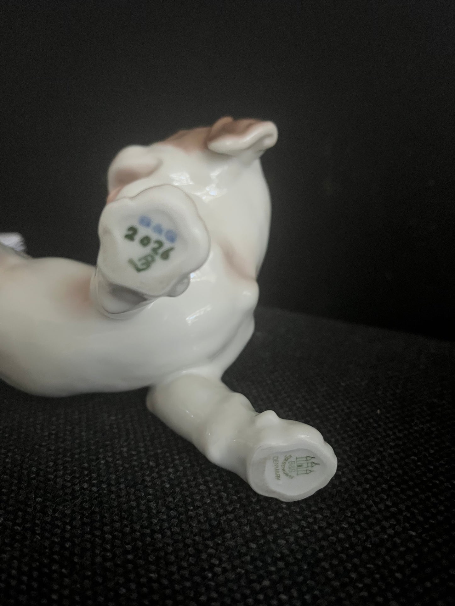 Danish design porcelain dog statue