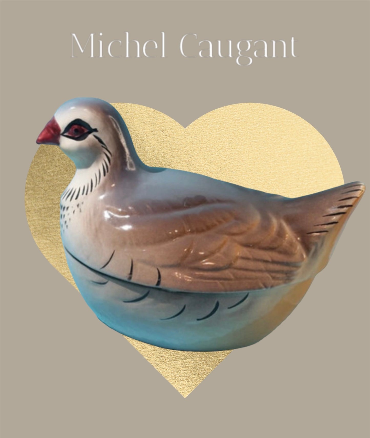 Michel Caugant Midcentury faience tureen