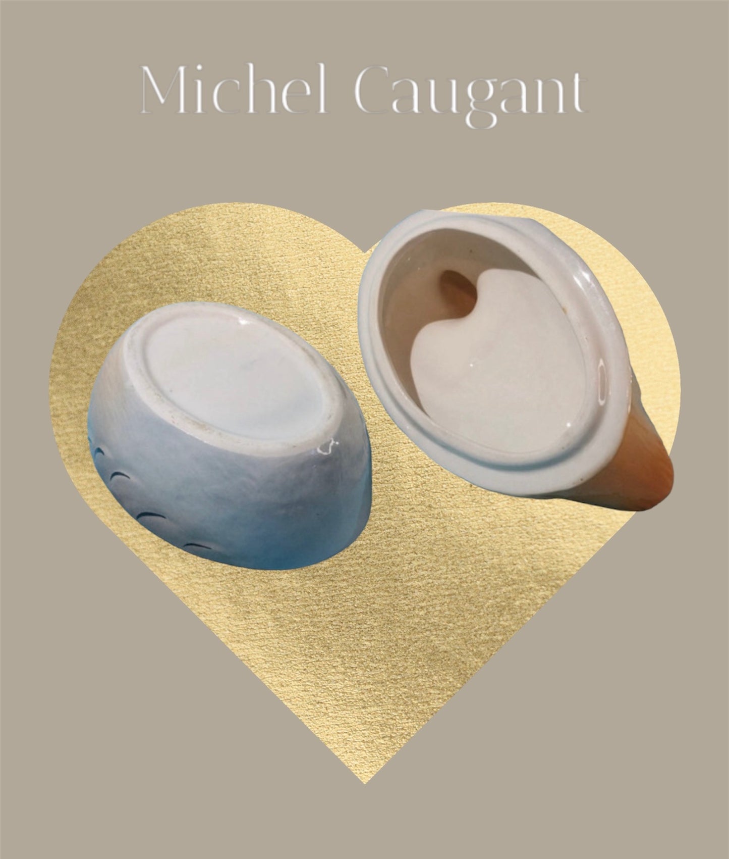 Michel Caugant Midcentury faience tureen