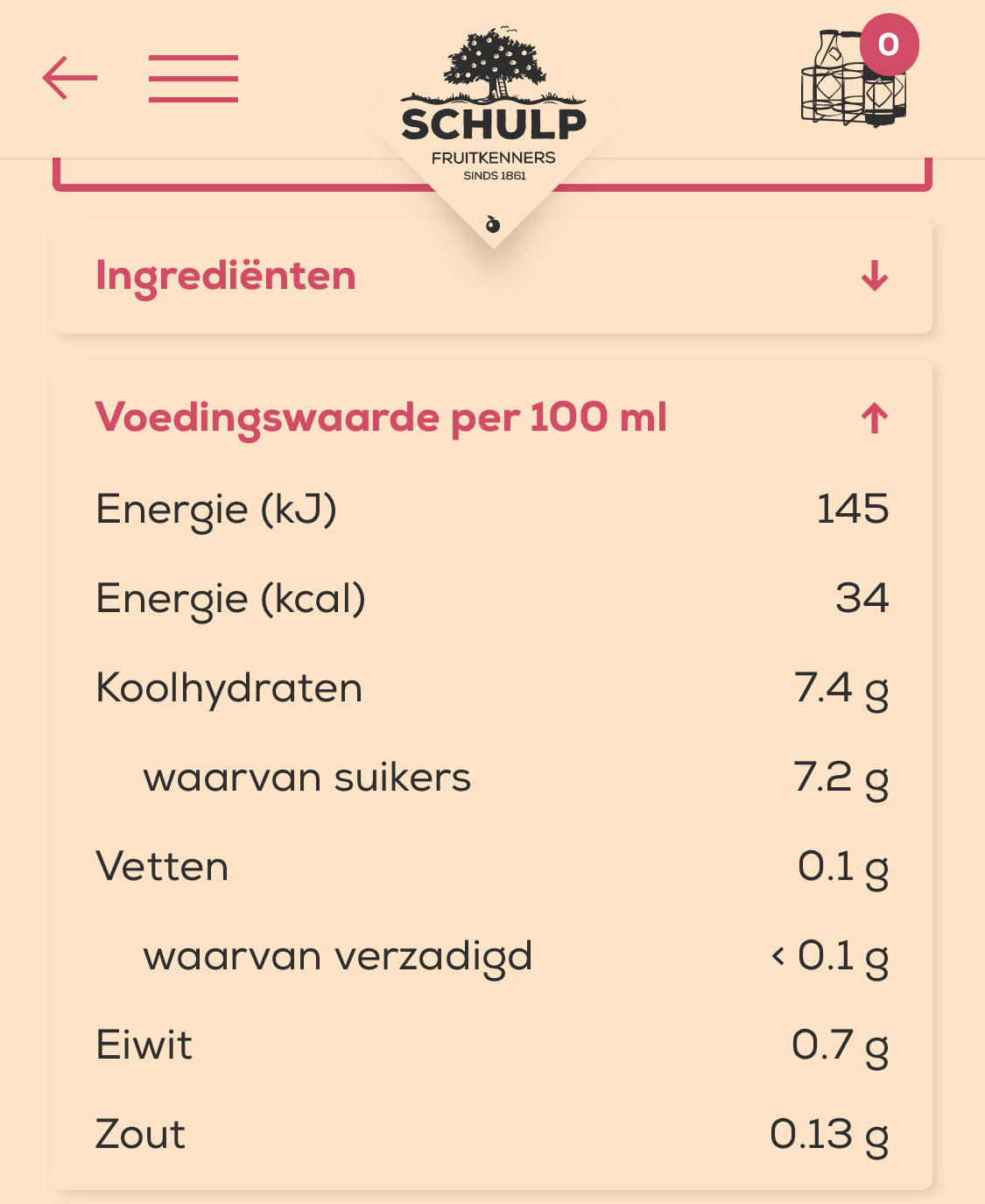 Schulp puur biologisch groentemix sap