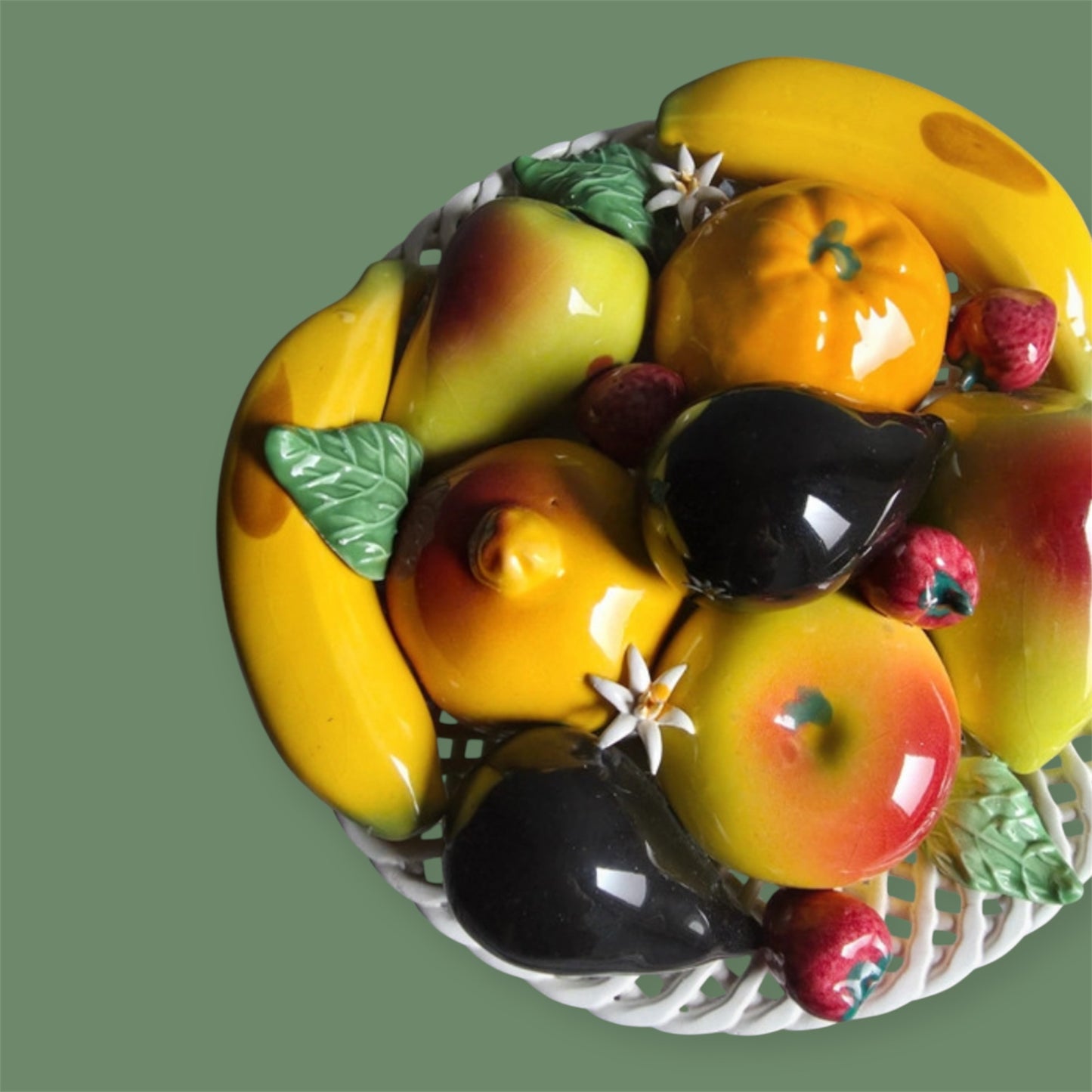 Antique decorative centerpiece fruits