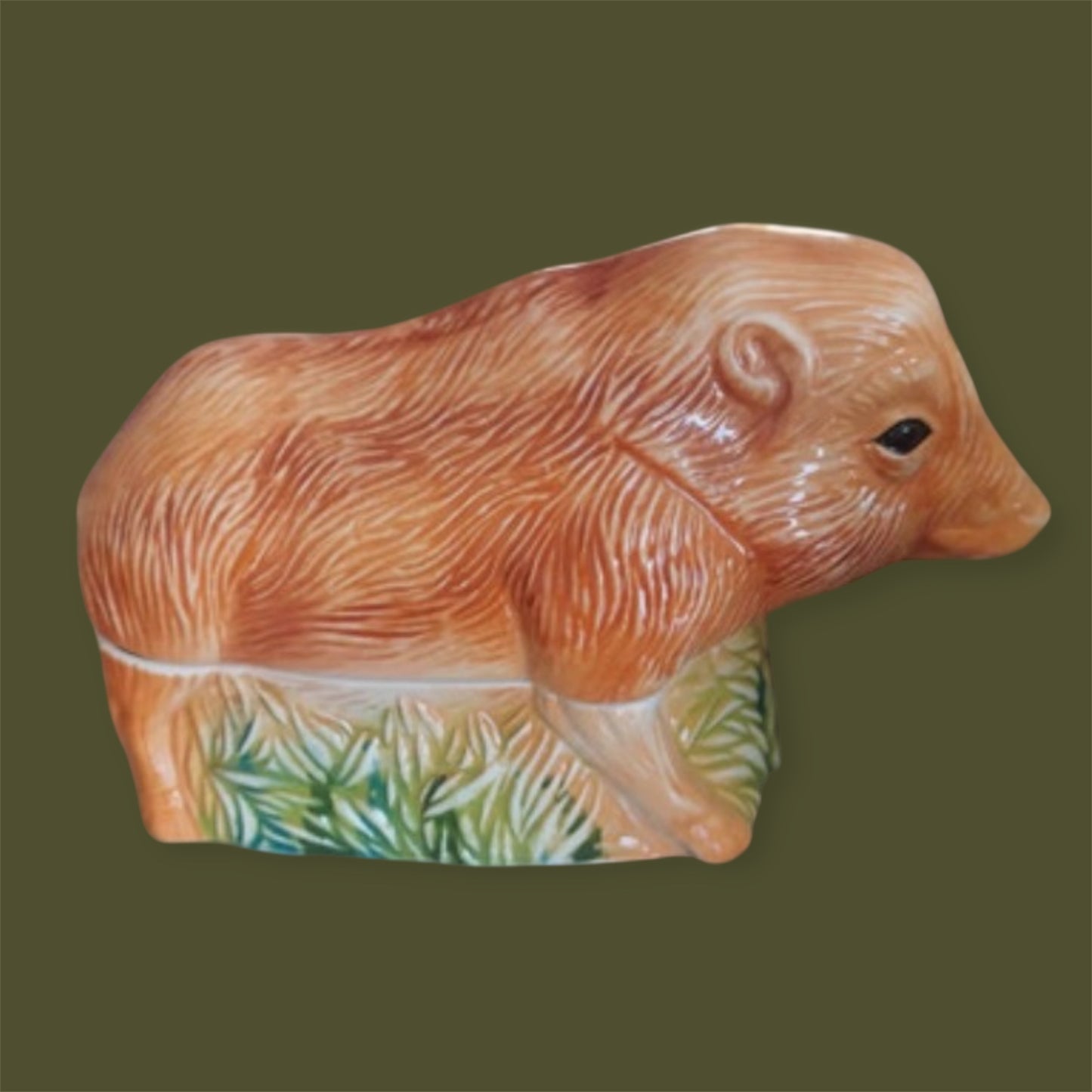 Small faience tureen Michel Caugant collectible - schade