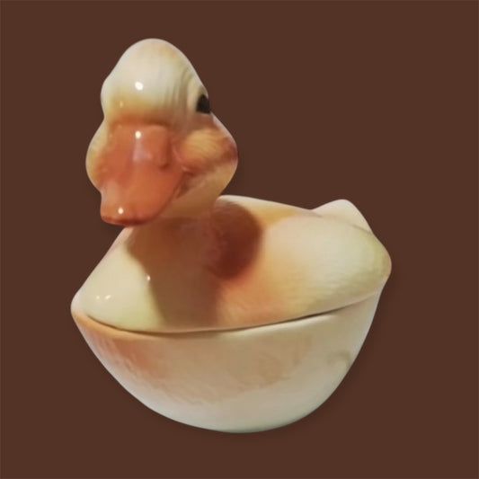 Michel Caugant tureen duckling midcentury ceramics