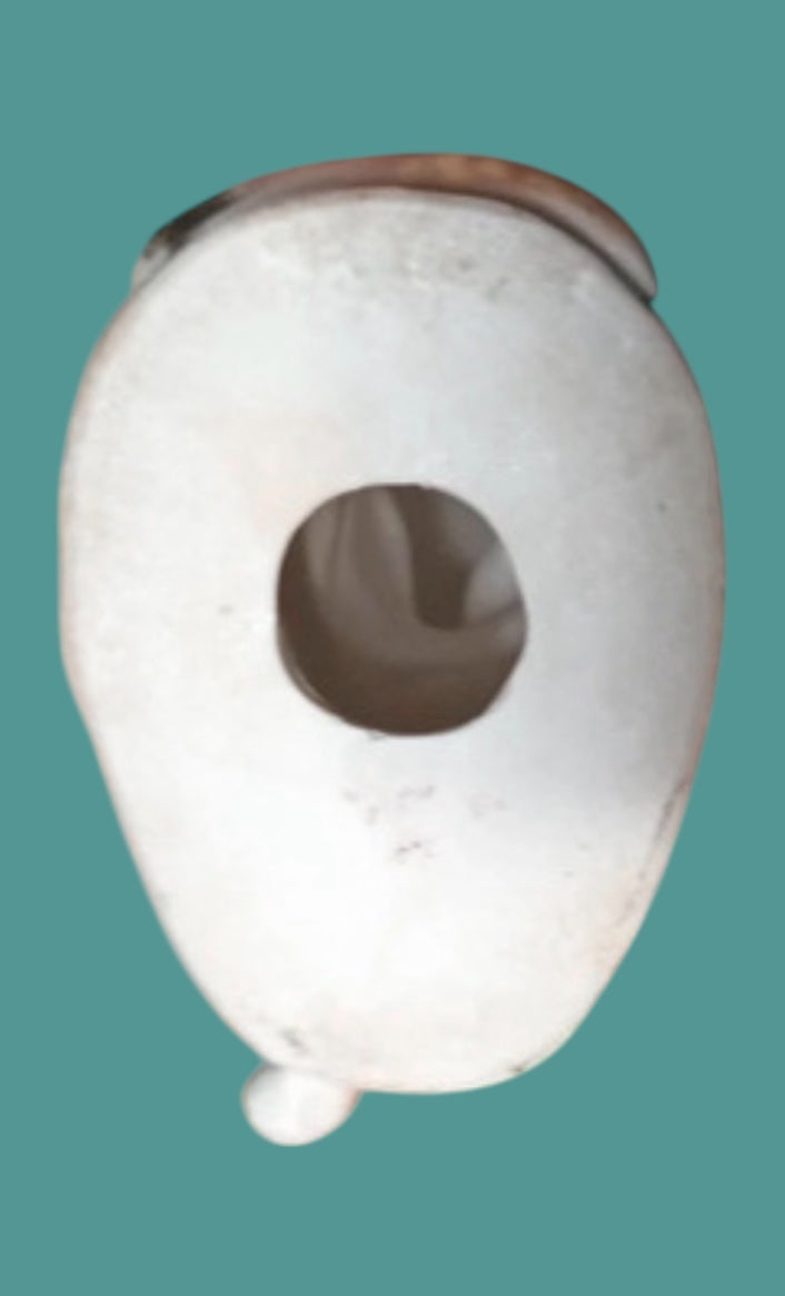 Mother and child majolica bird statue