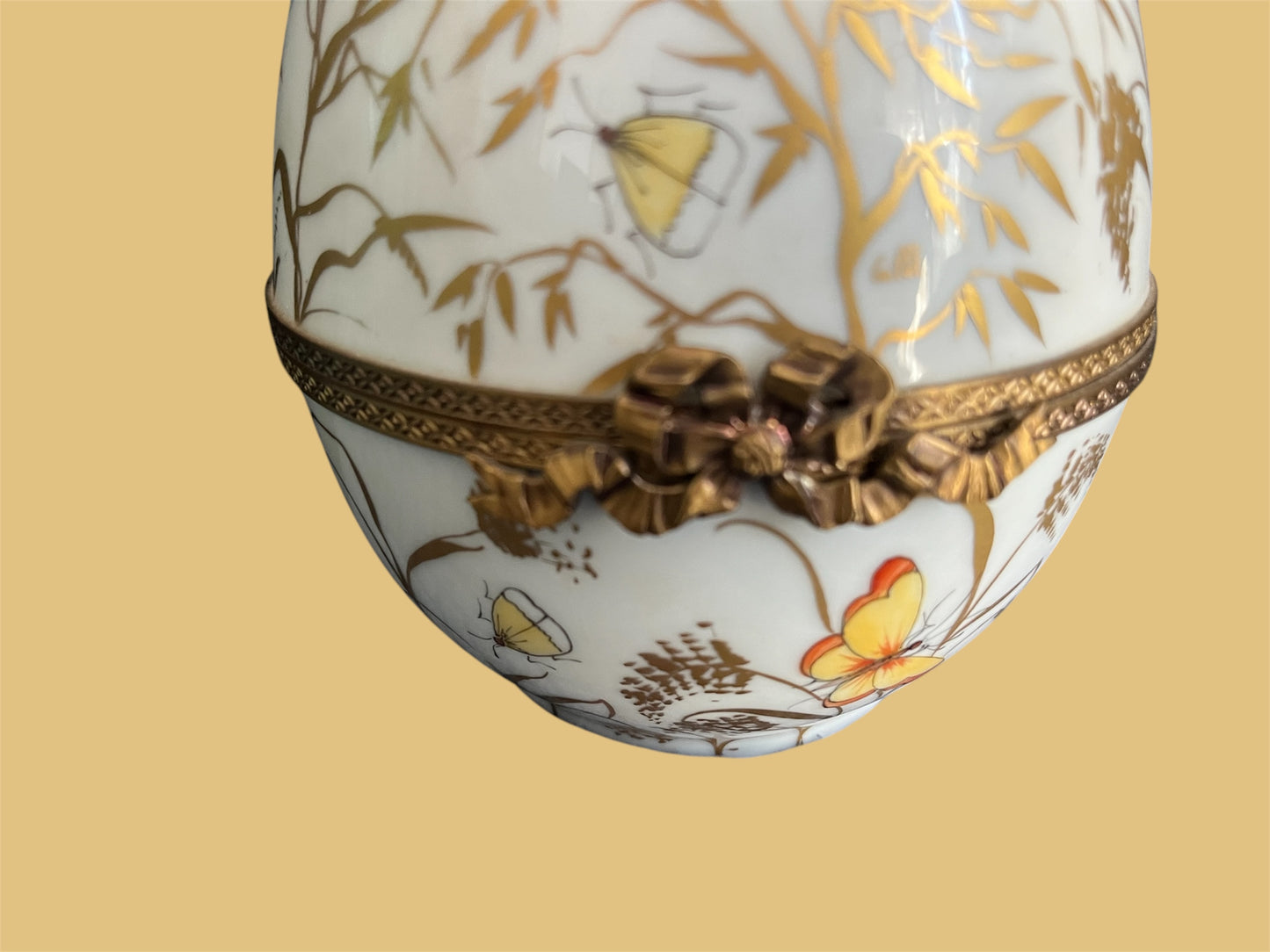 Large handpainted Limoges egg made in France