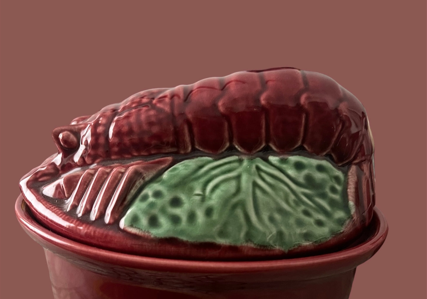 Secla vintage majolica lobster tureen like new