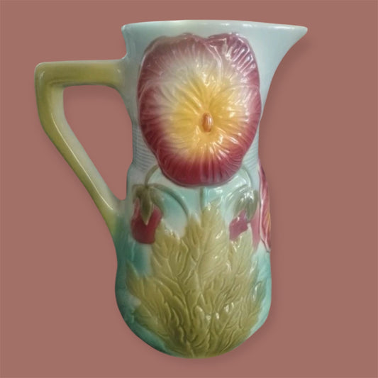 Saint Clement France barbotine floral Pitcher
