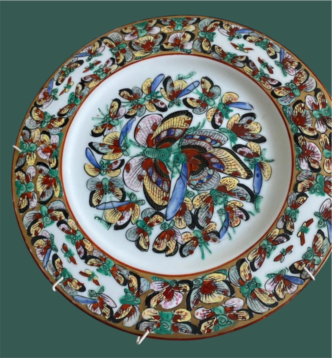 Decorative colorfull wall plate Thousand Butterflies