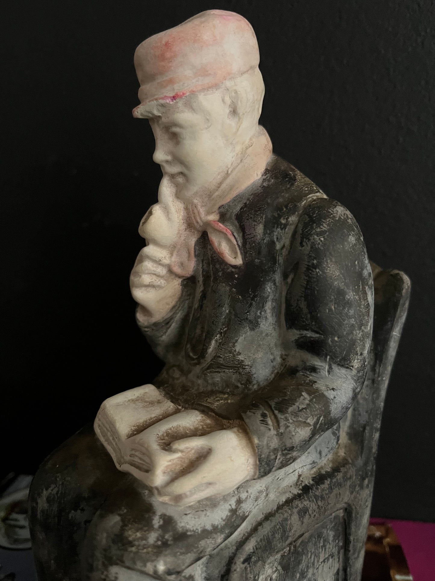 French vintage polychrome Figurine