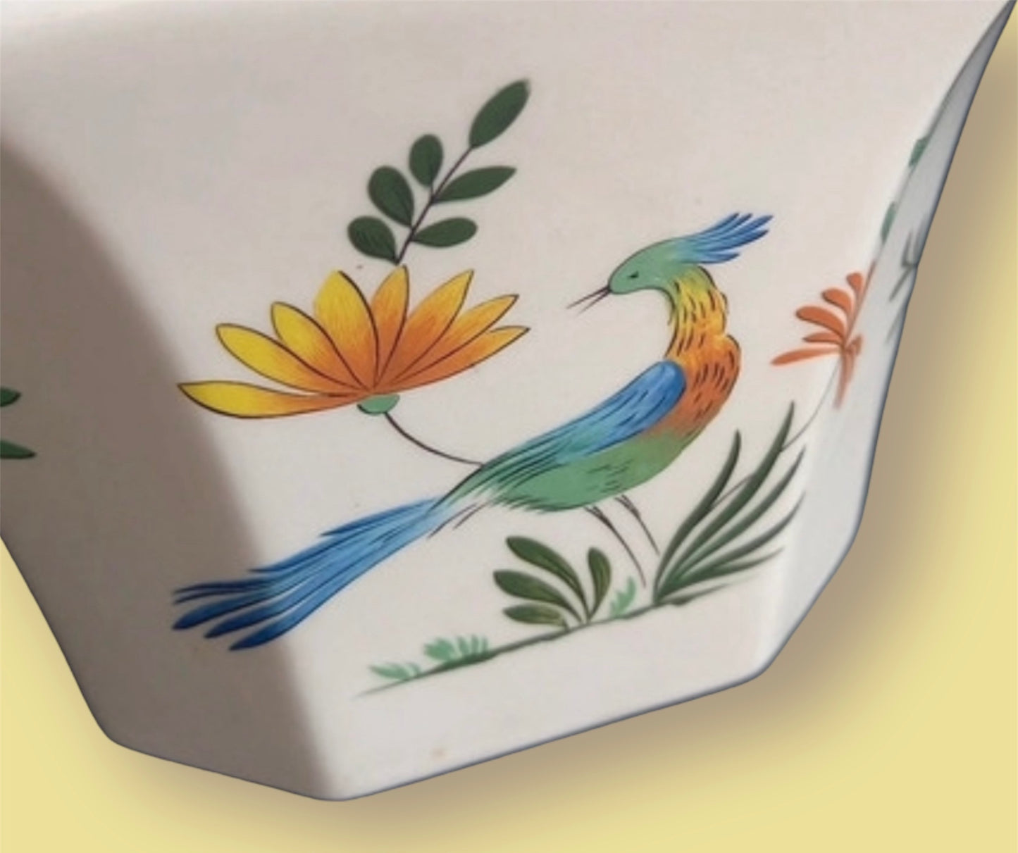 Gien Oiseaux de Paradis vintage vase rare