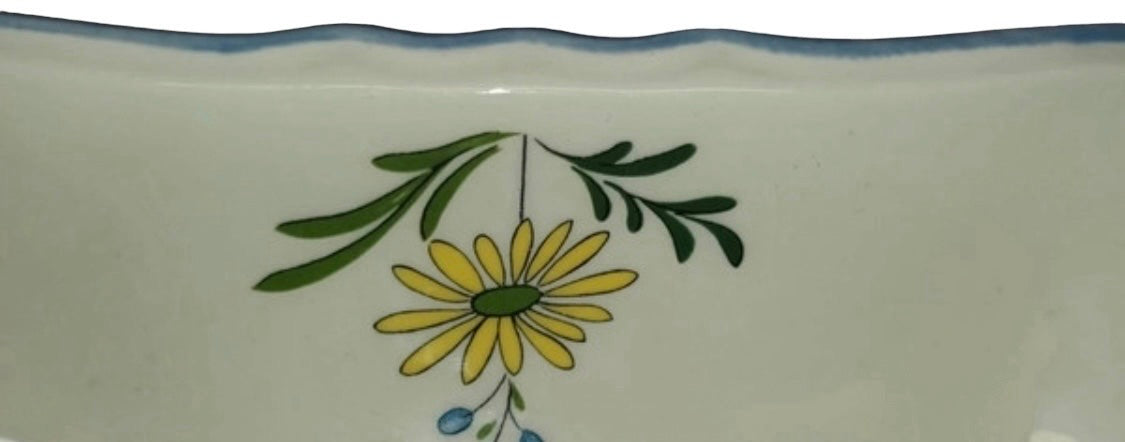 Square serving platter small Gien Oiseaux de Paradis