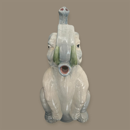 Antique Majolica elephant pitcher