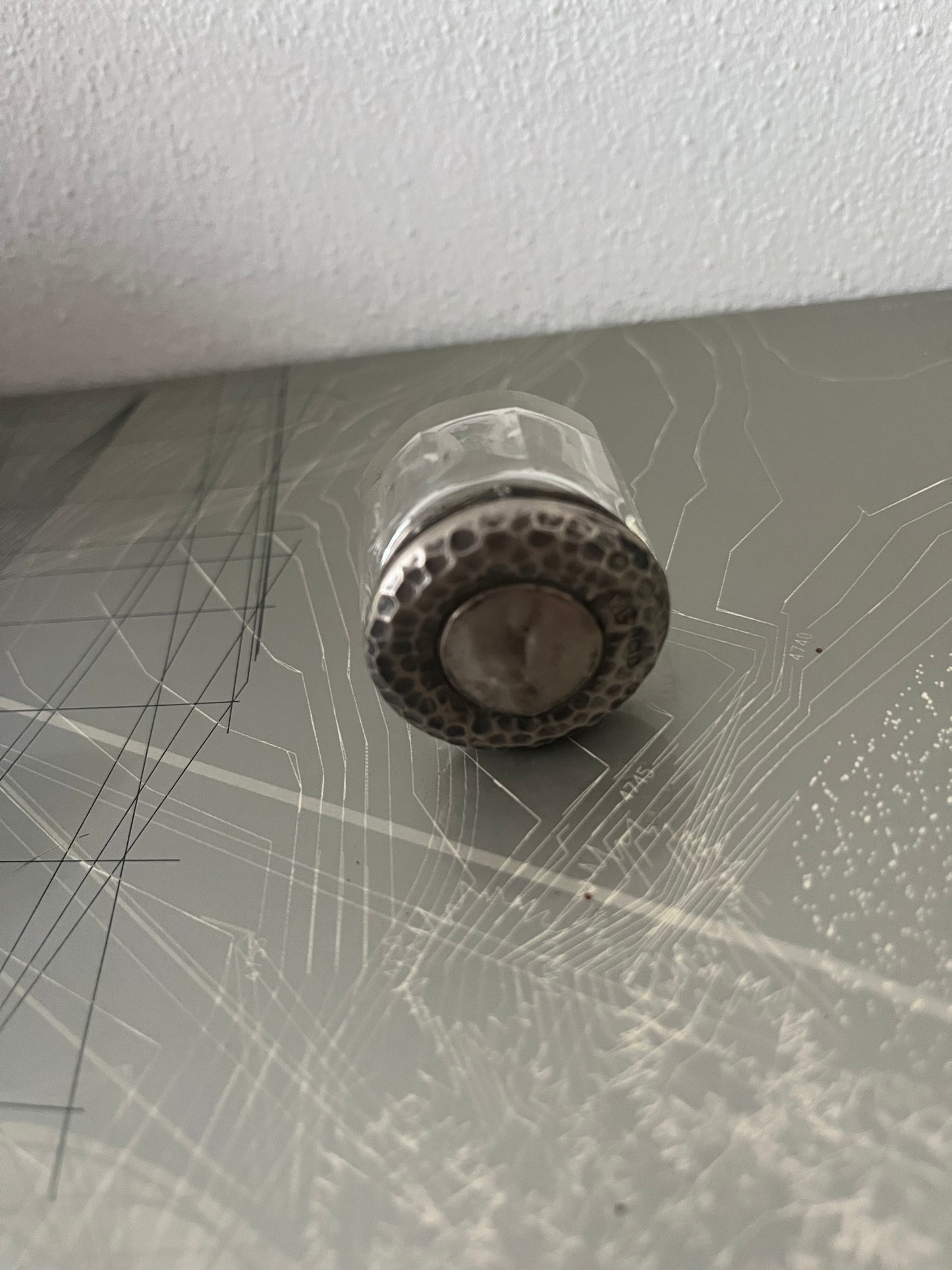 Antique glass and silver trincketbox