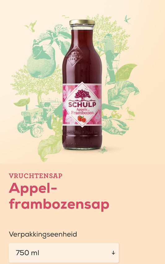 Schulp appel frambozen sap