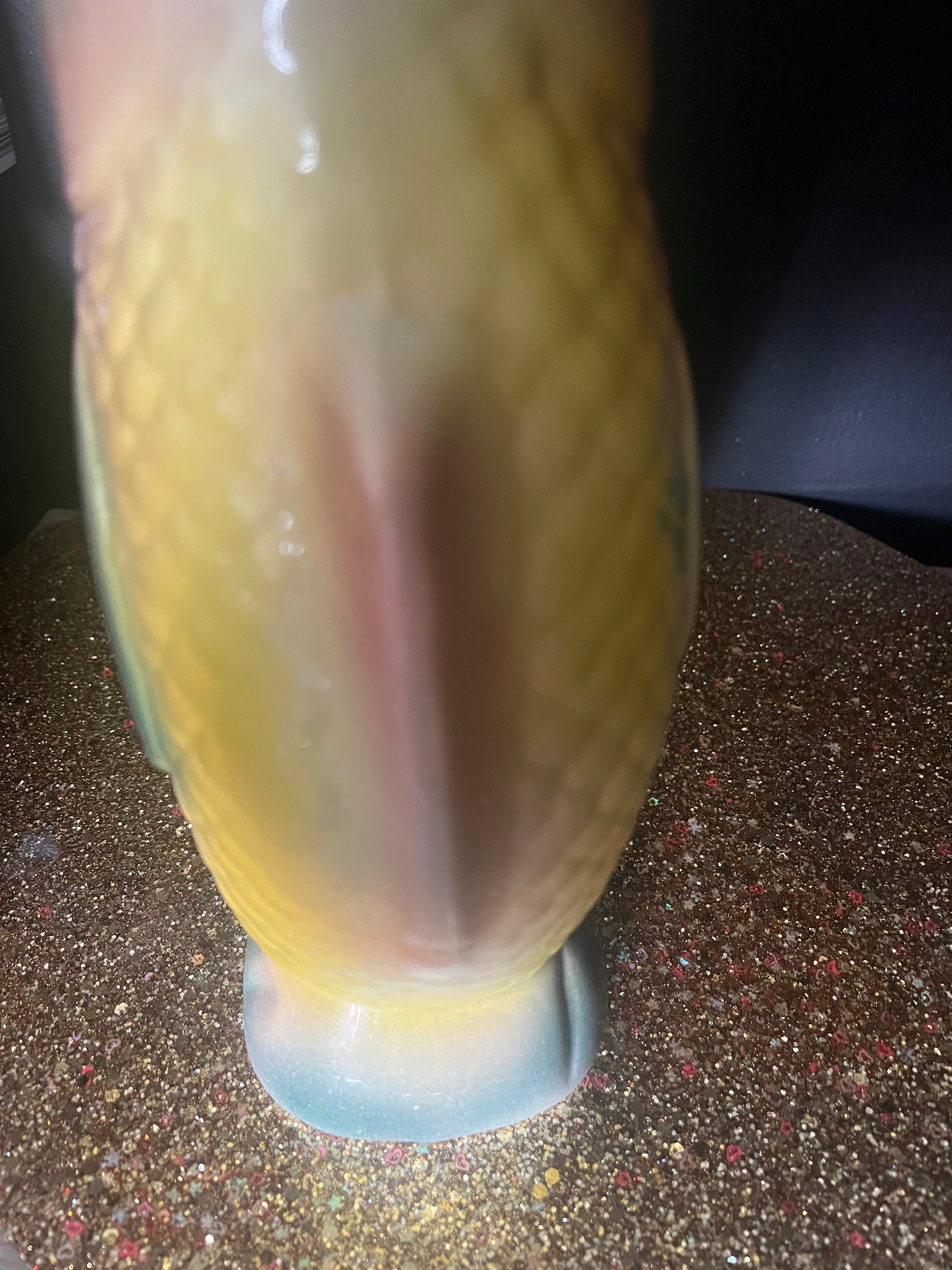 Saint Clement France rare majolica fish pitcher Art Deco period