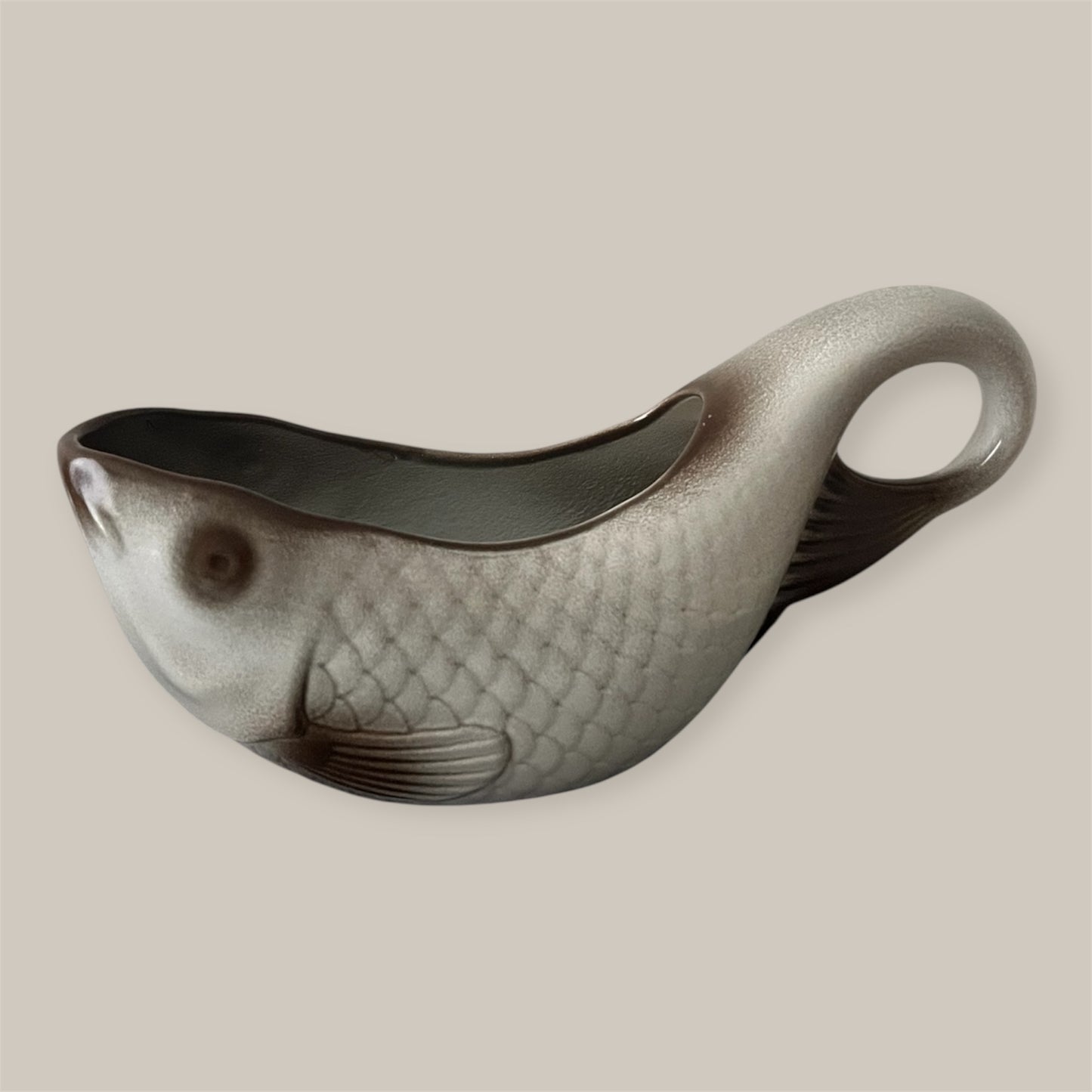 Ceramic gravy boat fish French vintage