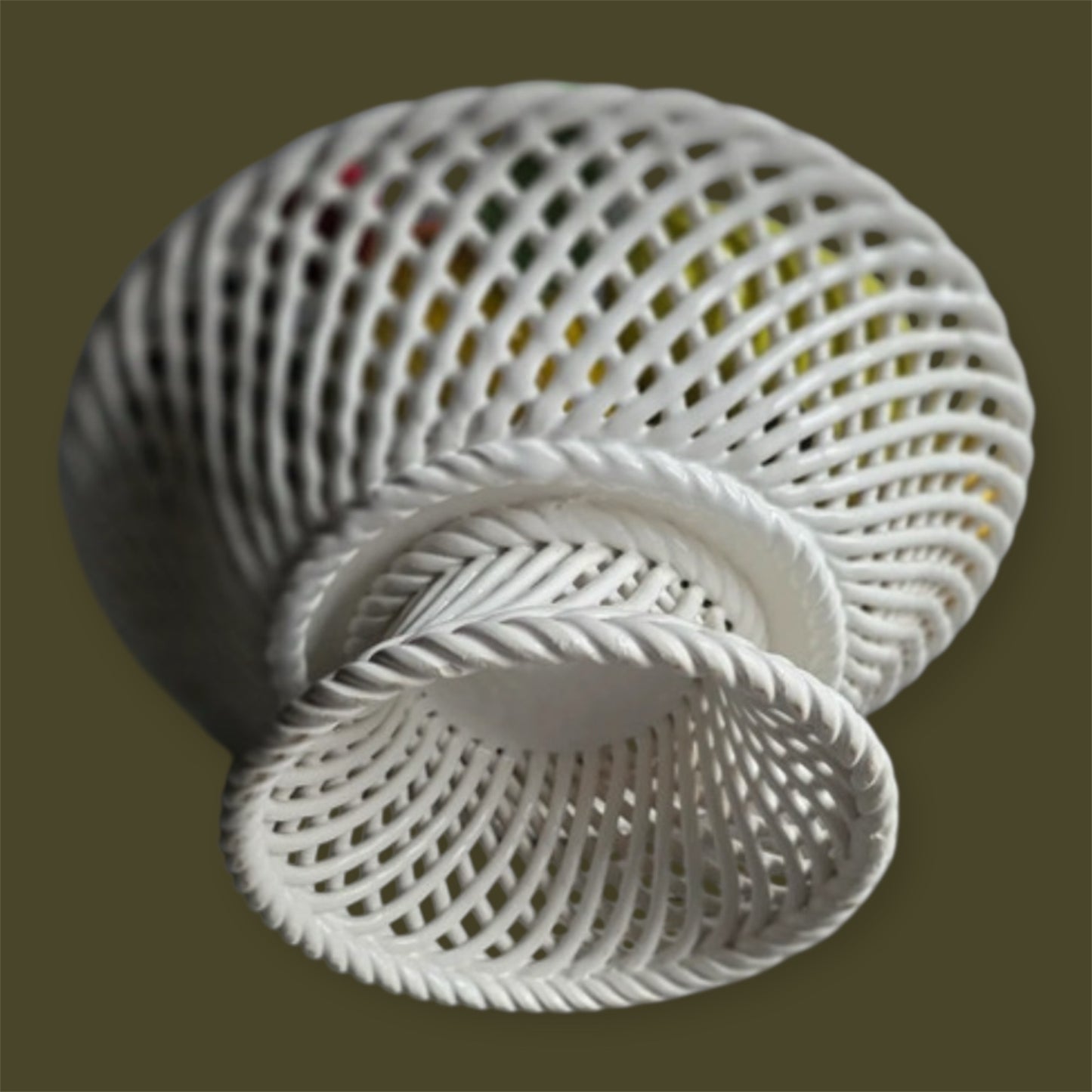 Antique decorative centerpiece fruits