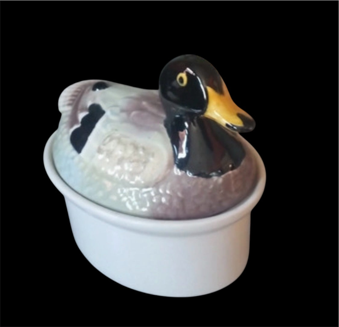 Secla vintage faience duck tureen small