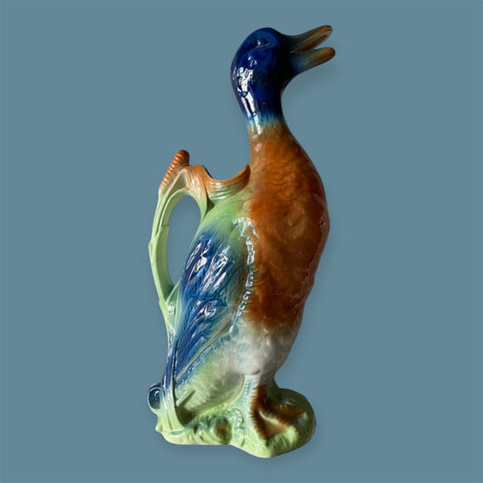 Saint Clement France faience duck pitcher