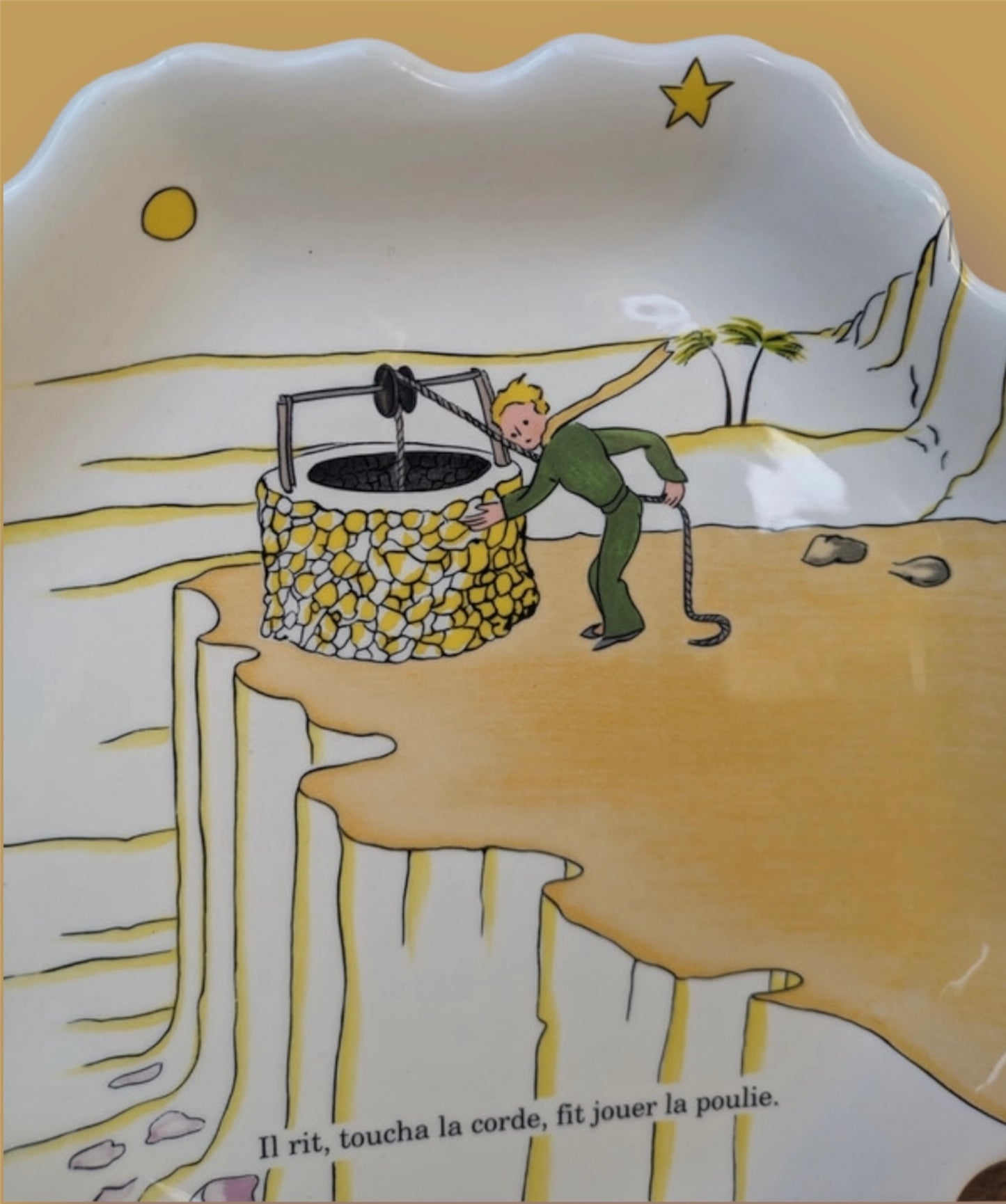 Gien France Le petit Prince faience plate