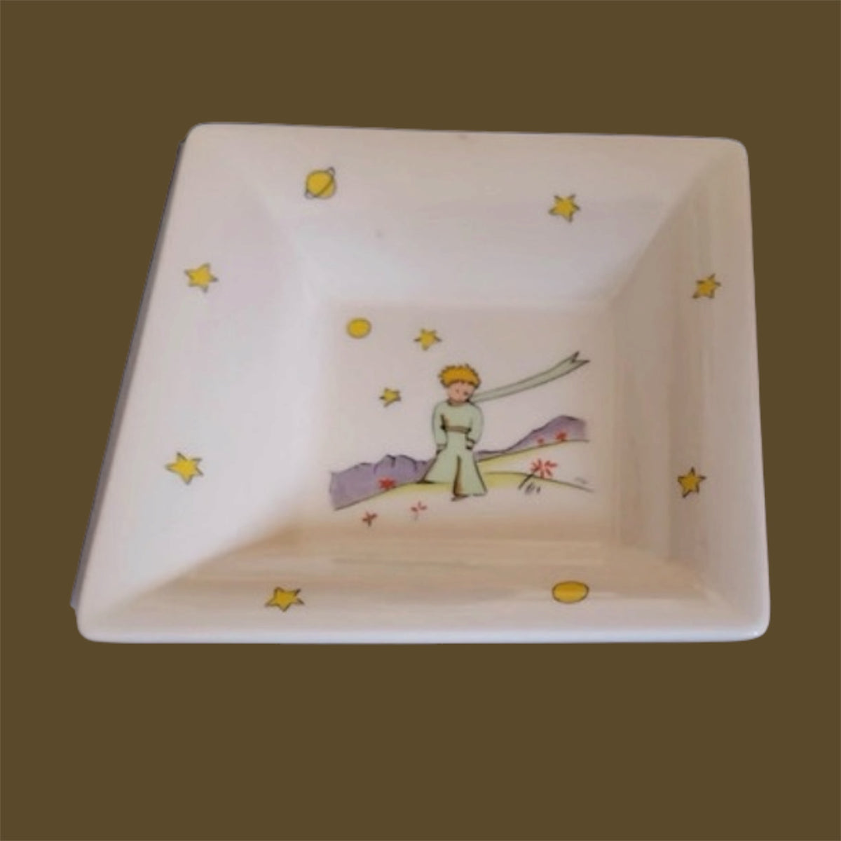 Small square serving dish Le Petit Prince Gien France