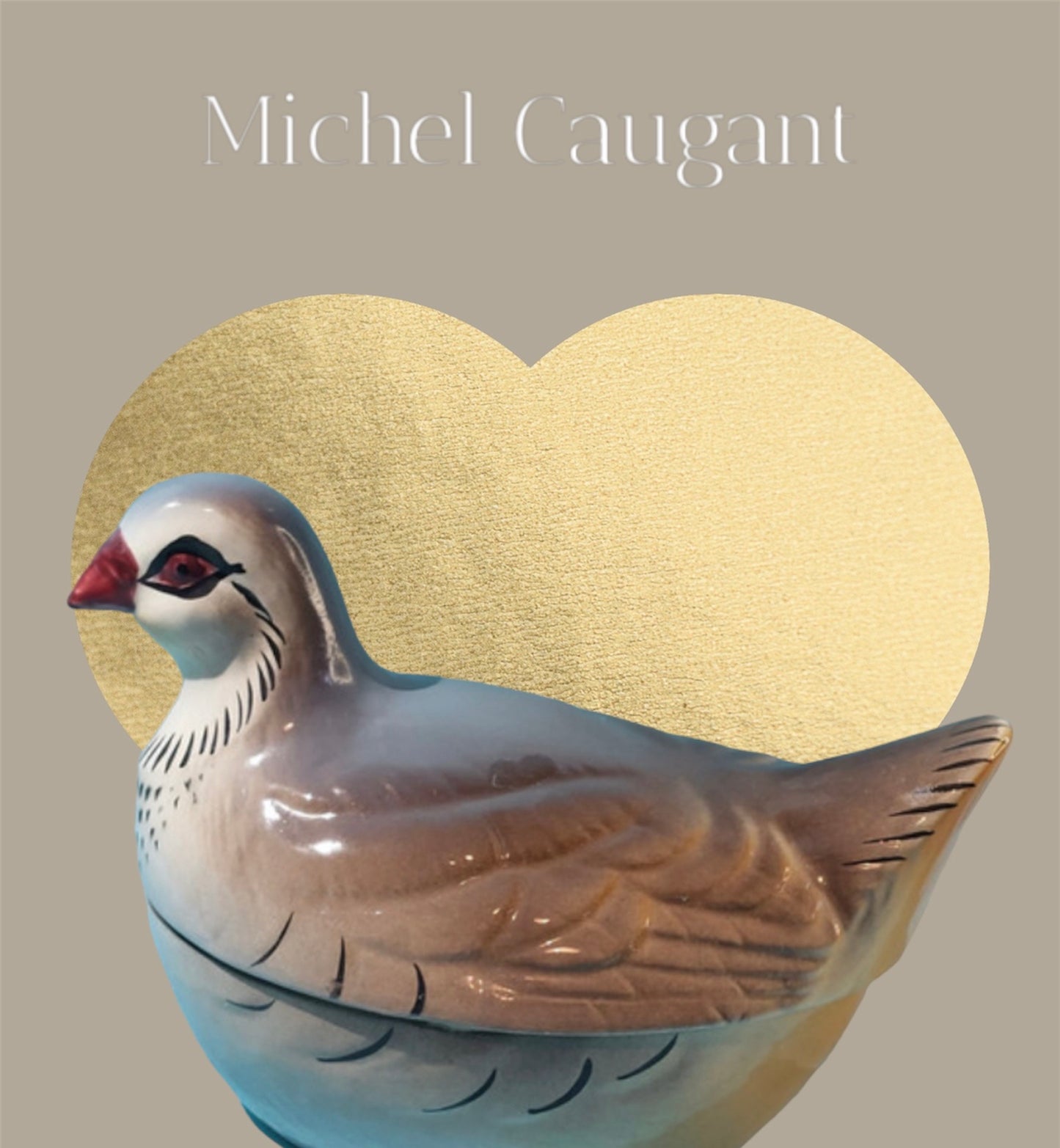 Michel Caugant Midcentury faience tureen