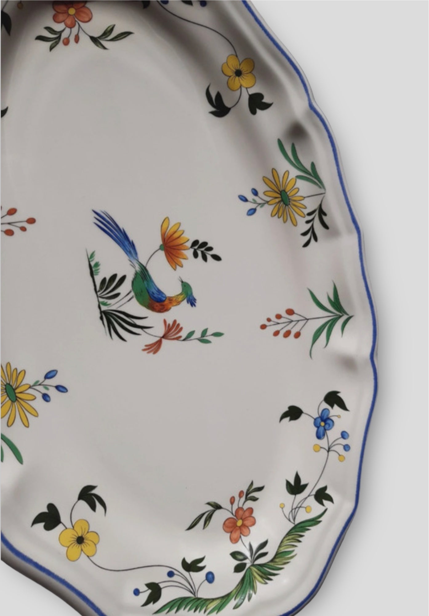 Gien Oiseaux de Paradis oval platter