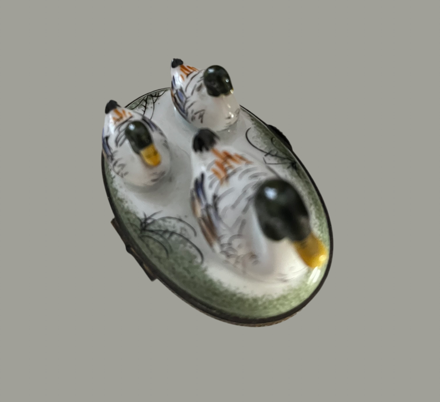 Lovely Limoges trincketbox duck and ducklings