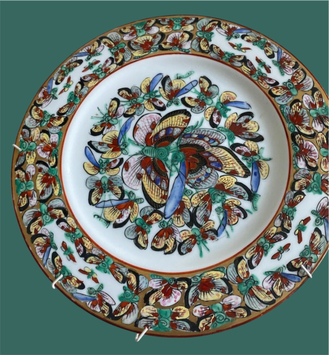 Decorative colorfull wall plate Thousand Butterflies