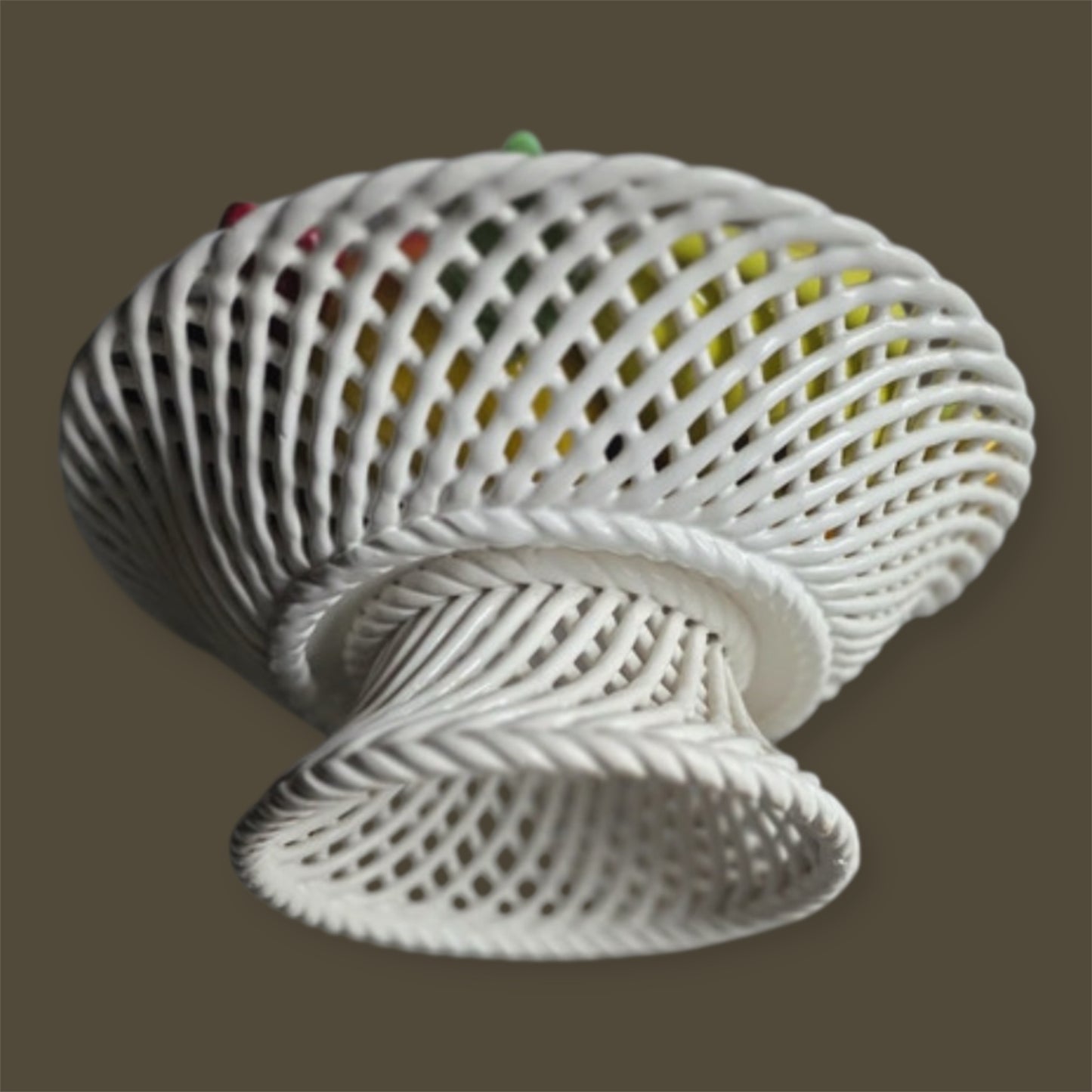 Antique decorative centerpiece fruits