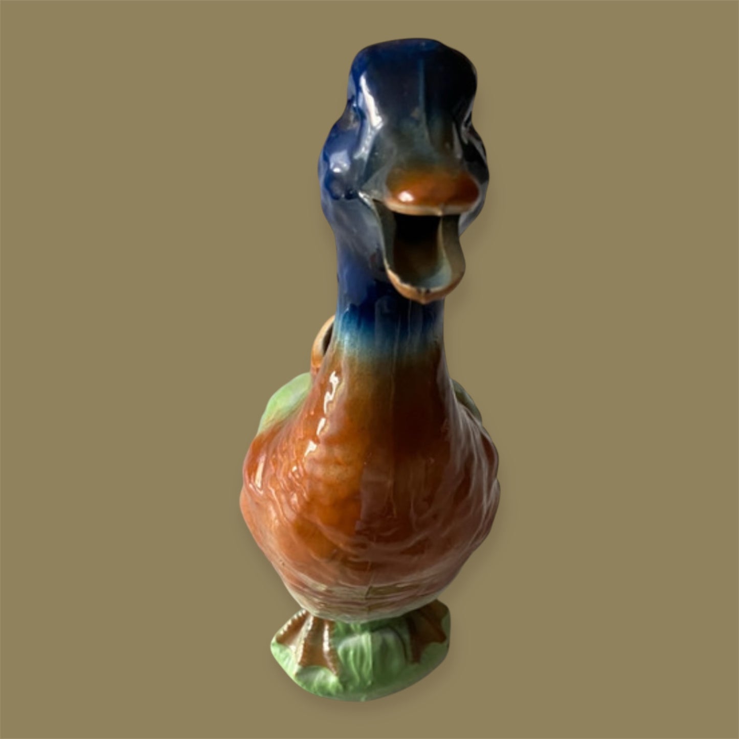 Saint Clement France faience duck pitcher