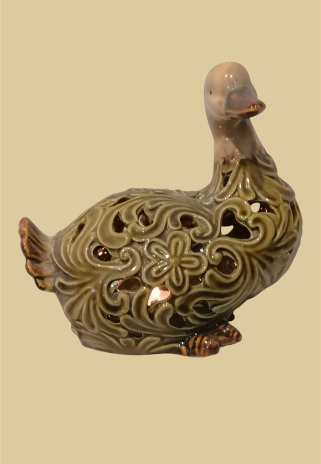 Art nouveau duck light 17 cm