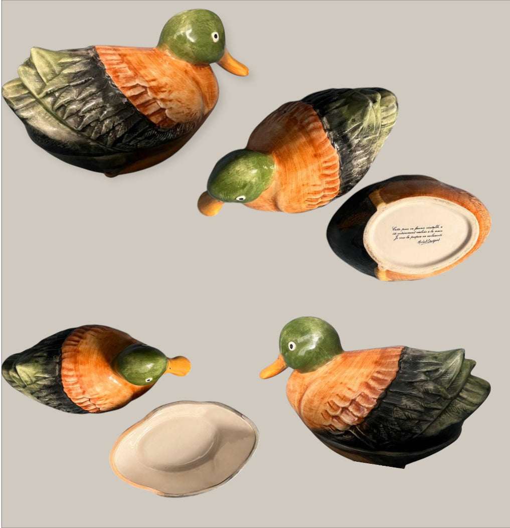 Michel Caugant rare duck tureen