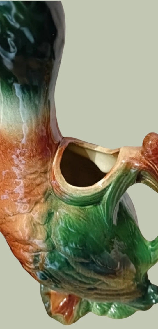 Saint Clement french majolica duck pitcher