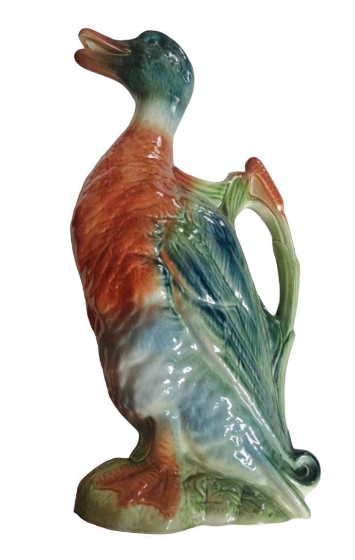 Saint Clement figural duck pitcher