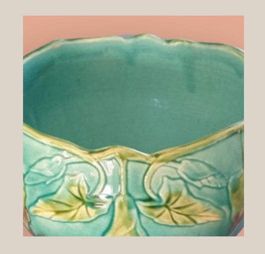 French majolica cachepot Orchies