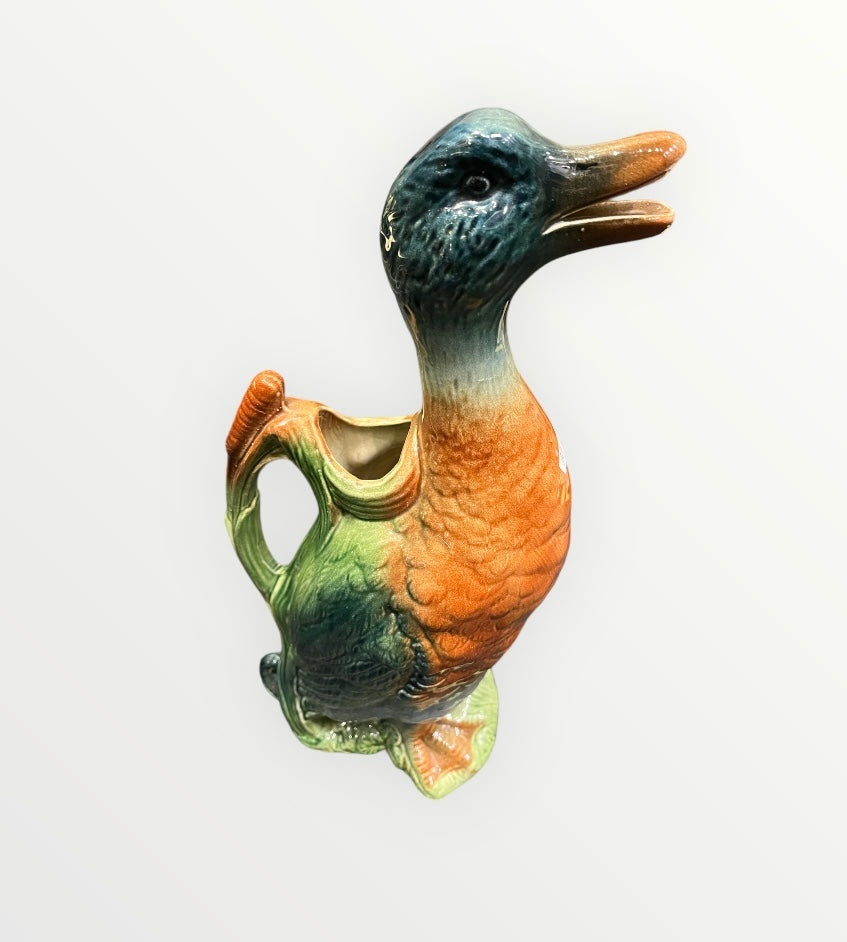 Saint Clement figural duck pitcher