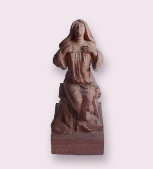 Monochrome antique figural Sister Mariana Bordallo Pinheiro circa 1900