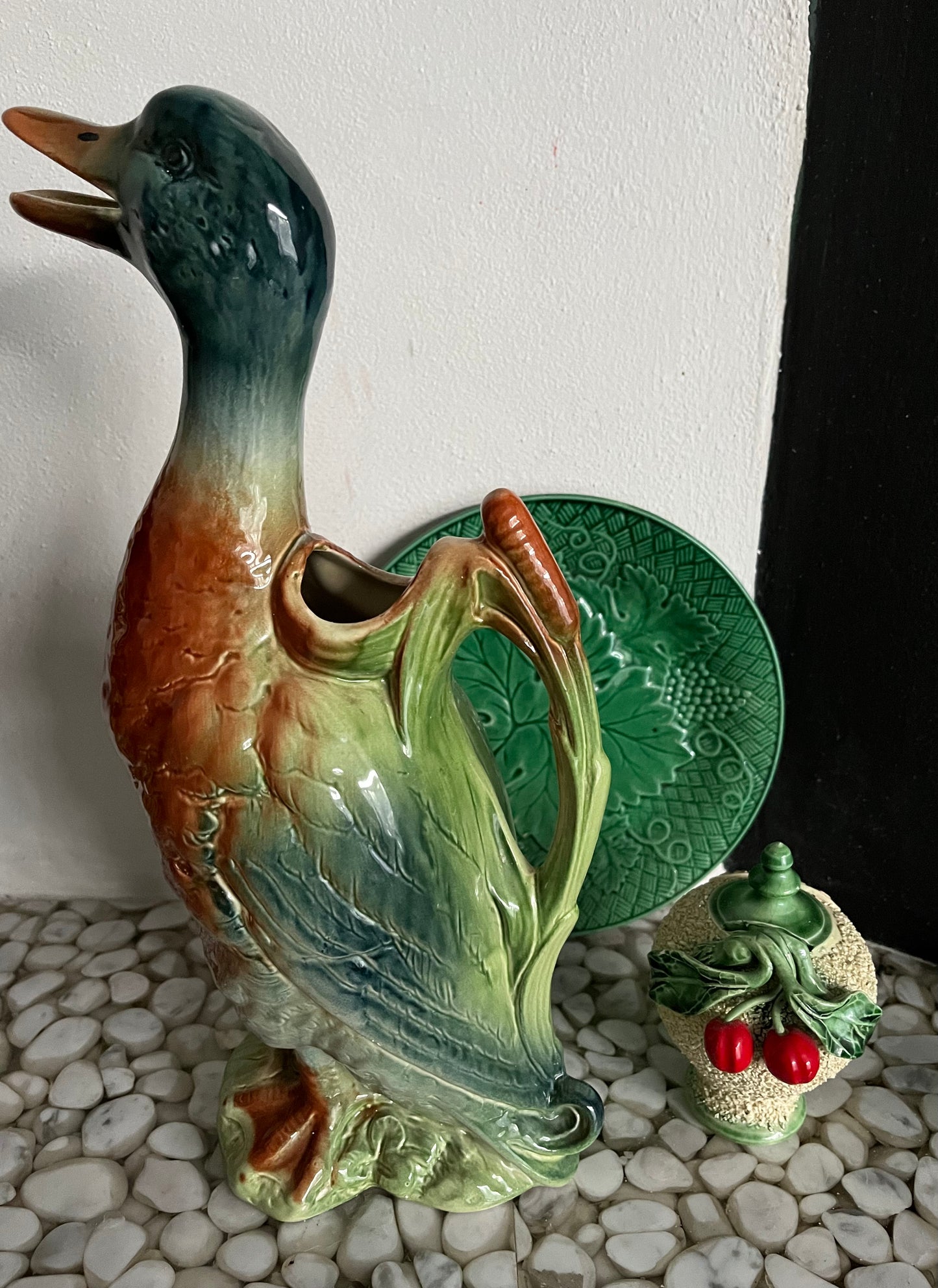 Saint Clement duck pitcher Art Nouveau