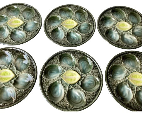 Oyster plateau french majolica