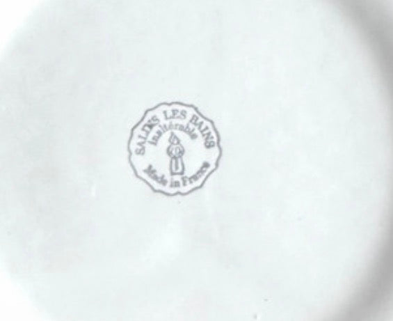 French antique pink fish plates